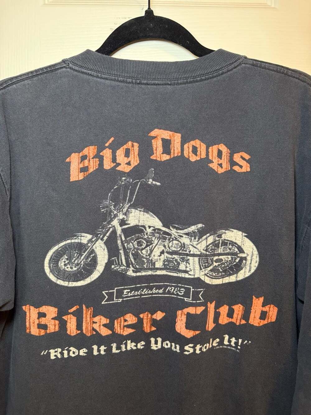 Vintage Big Dogs Biker Club Ride It Like You Stole It Long Sleeve Black 2004 L